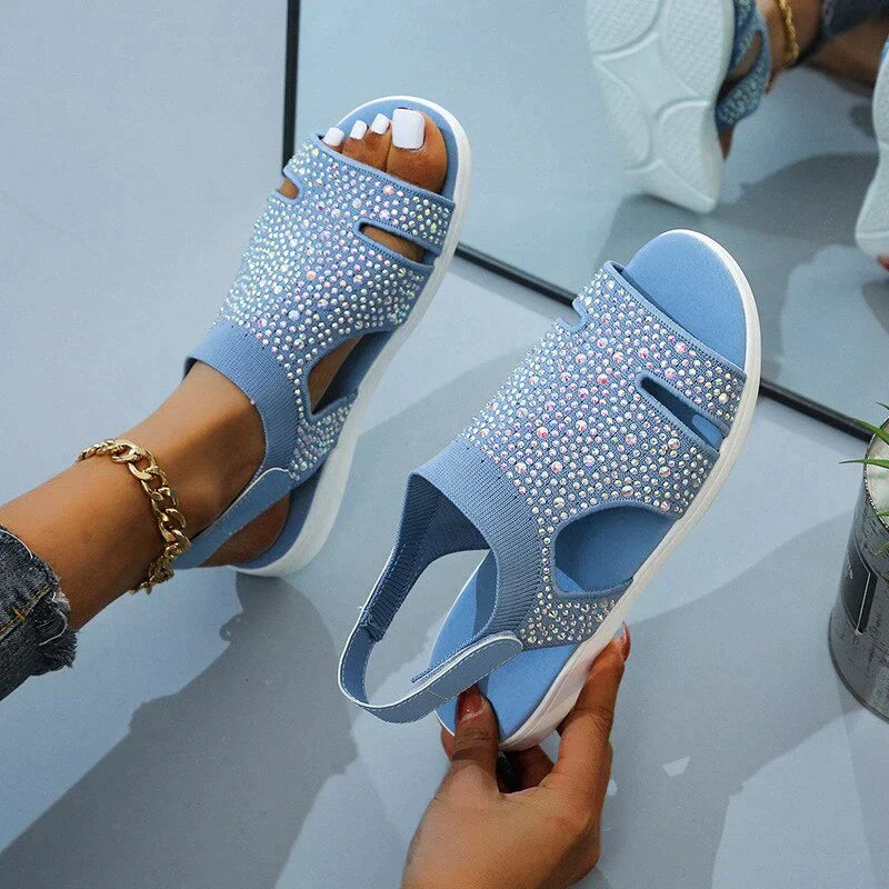 Narcyª - Glitzernde Slip-On-Sandalen 