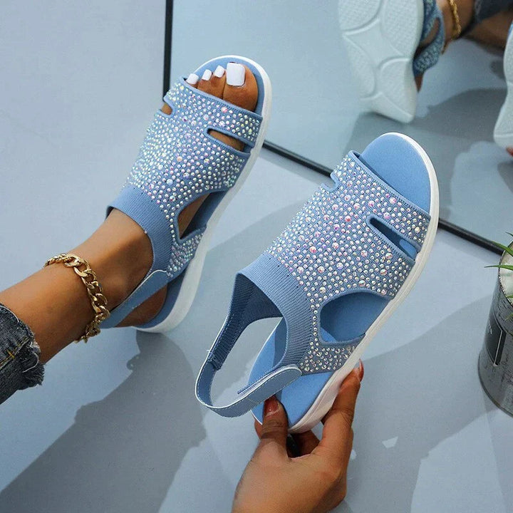 Narcyª - Glitzernde Slip-On-Sandalen 